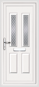 Leeds Shannon anthracite grey upvc front door with side panel